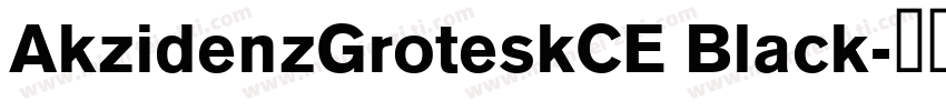 AkzidenzGroteskCE Black字体转换